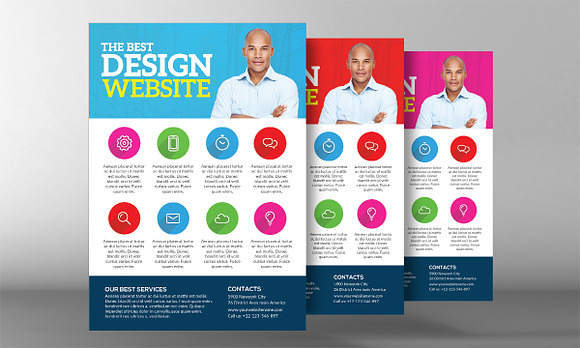 Website Design Agency Flyer in Flyer Templates - product preview 2