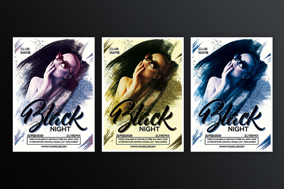 Black Night 1 in Flyer Templates - product preview 8