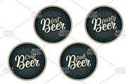 Beer calligraphic lettering coaster
