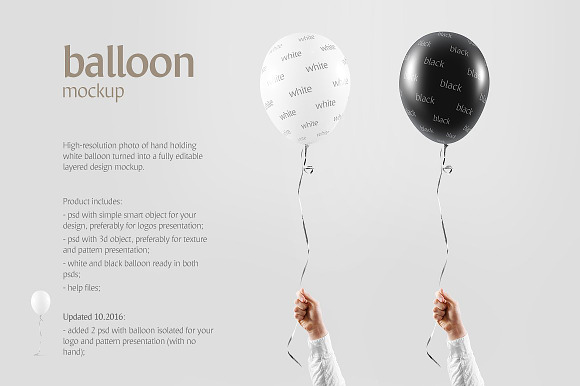 Balloon Mockup in Product Mockups - product preview 1