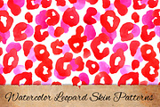 Watercolor leopard skin patterns