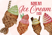 Koran Ice Cream Fish Clip Art 