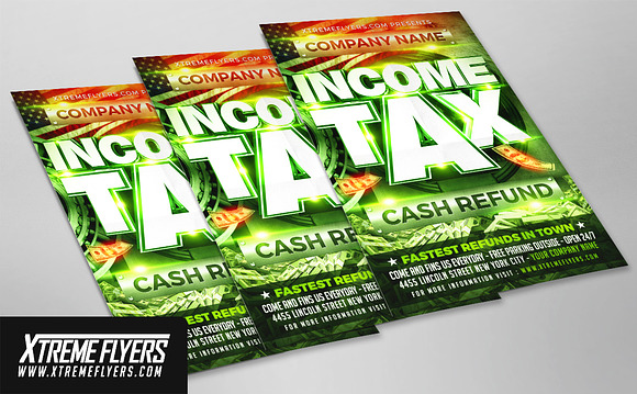 Income Tax Flyer Template in Flyer Templates - product preview 1