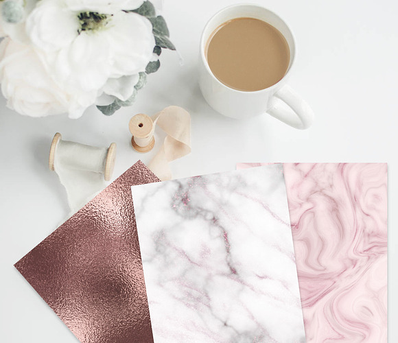 Agate stone + Rose Gold Textures in Textures - product preview 11