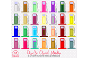 32 Colorful Gas Station Clipart