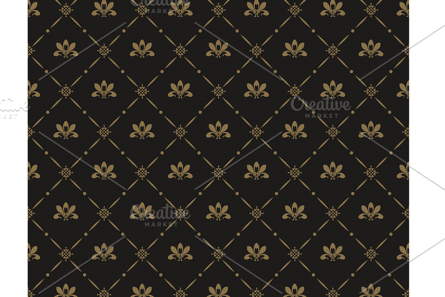 Classic seamless dark pattern in Patterns - product preview 8