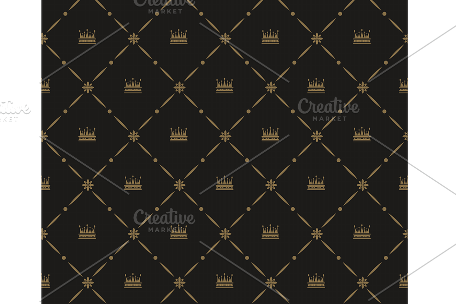 Seamless pattern in royal style in Patterns - product preview 8