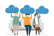 Illustration of cloud connection