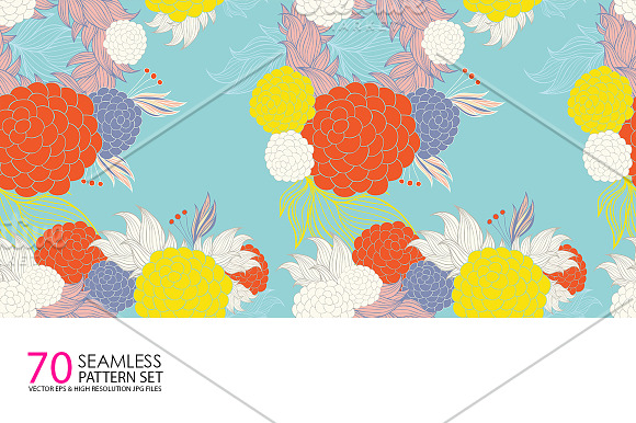 70 Seamless Floral Pattern Set in Patterns - product preview 2
