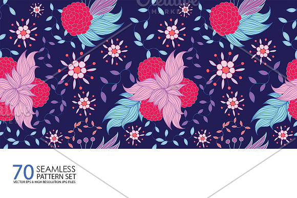 70 Seamless Floral Pattern Set in Patterns - product preview 3