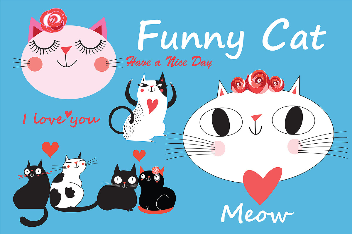 Funny cats in Illustrations - product preview 8
