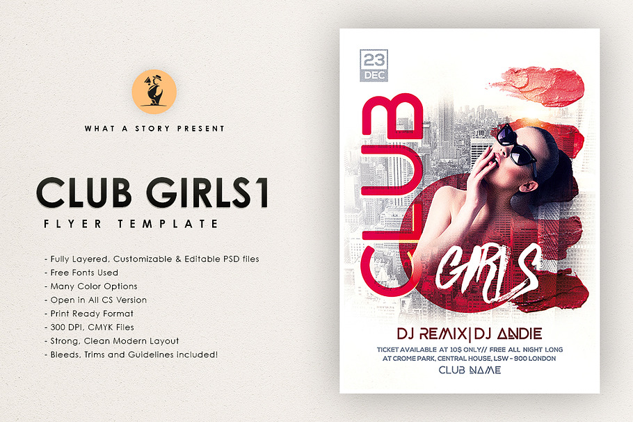 Club Girls 1 in Flyer Templates - product preview 8