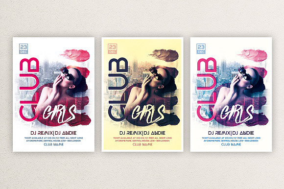 Club Girls 1 in Flyer Templates - product preview 1
