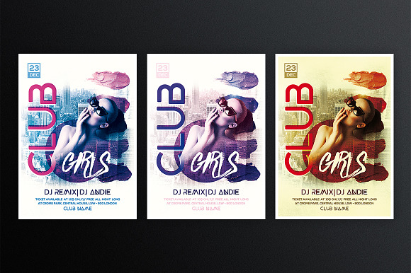 Club Girls 1 in Flyer Templates - product preview 2