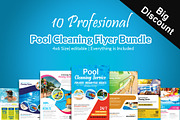10 Pool Cleaning Flyers Bundle