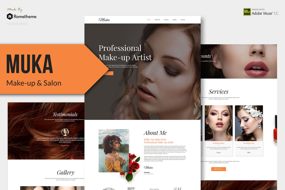 MUKA - Make-up & Salon Muse Theme in Website Templates - product preview 8