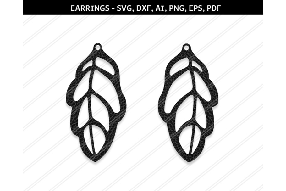 Leaf earrings svg,dxf,ai,eps,png