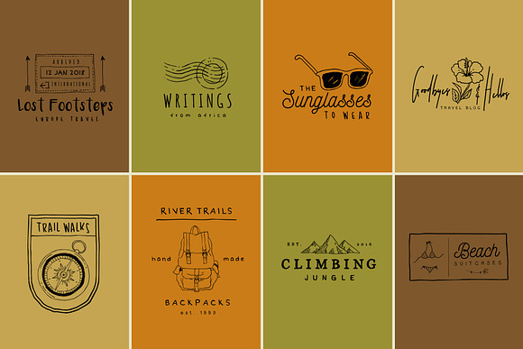 Handmade Travel Logo Bundle Vol. 1 in Logo Templates - product preview 3