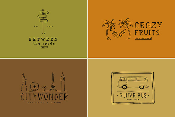 Handmade Travel Logo Bundle Vol. 1 in Logo Templates - product preview 4
