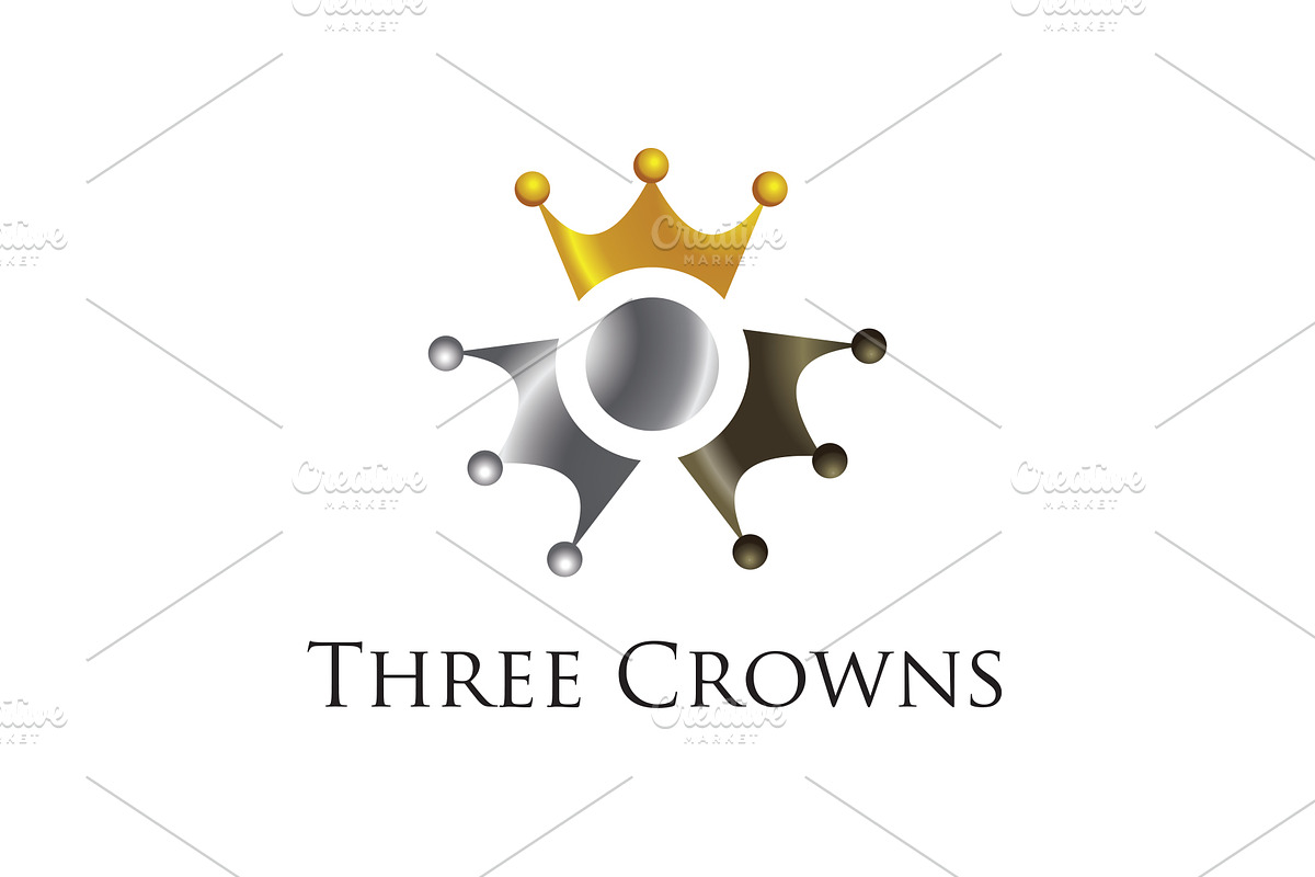Three Crowns Logo in Logo Templates - product preview 8