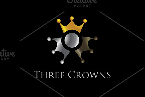 Three Crowns Logo in Logo Templates - product preview 1