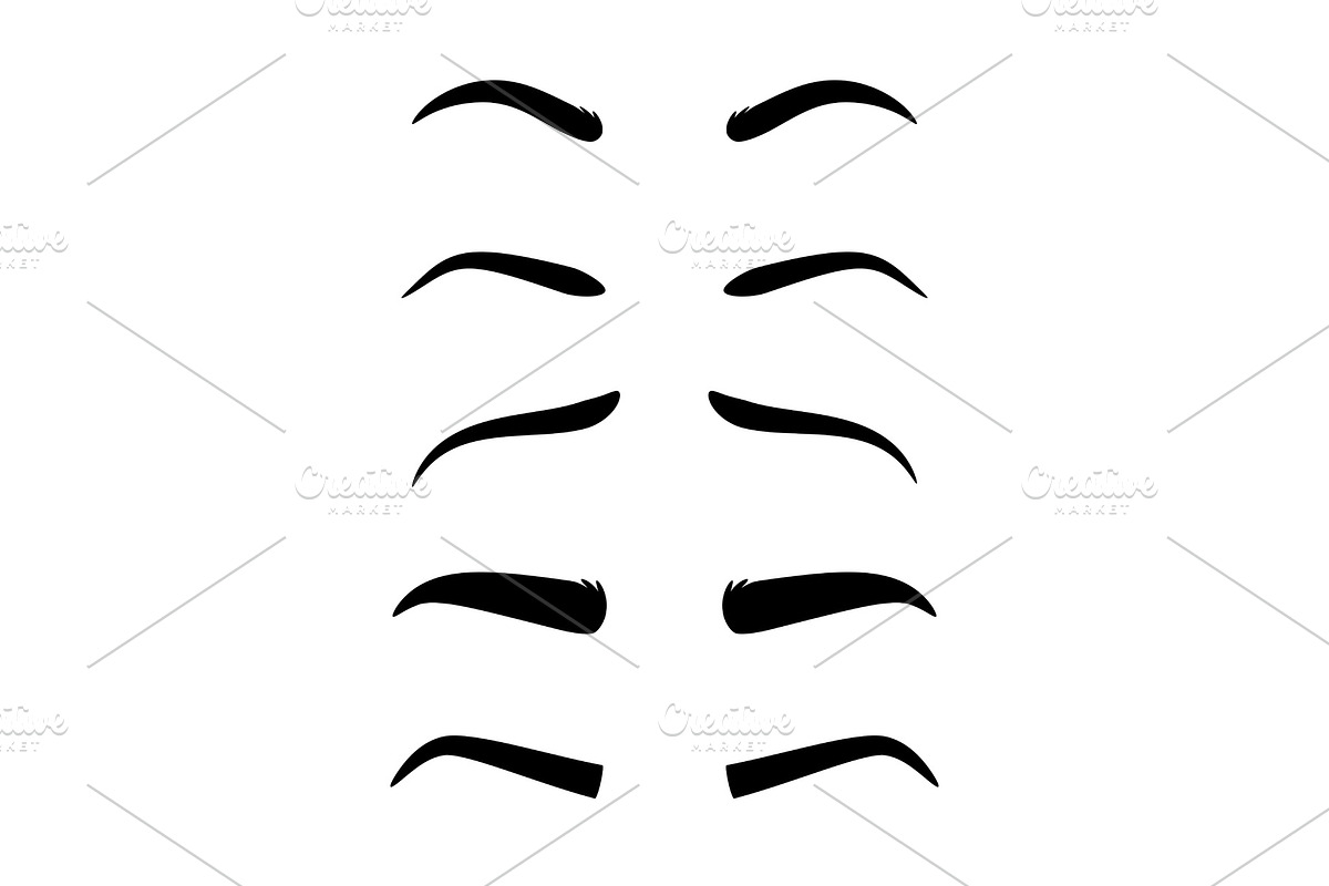 Eyebrow model set in Illustrations - product preview 8