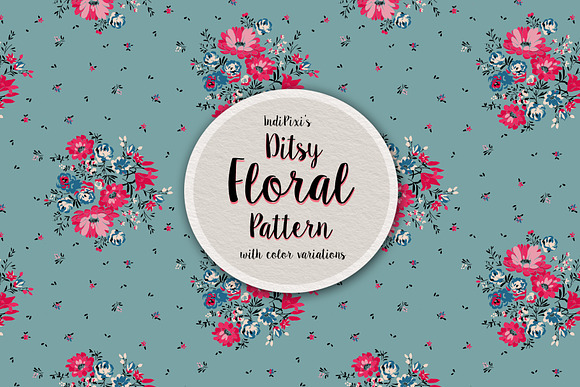 Romantic Ditsy Floral Pattern in Patterns - product preview 3