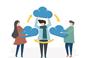 Illustration of cloud network