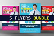 5 Website Design Agency Flyer Bundle