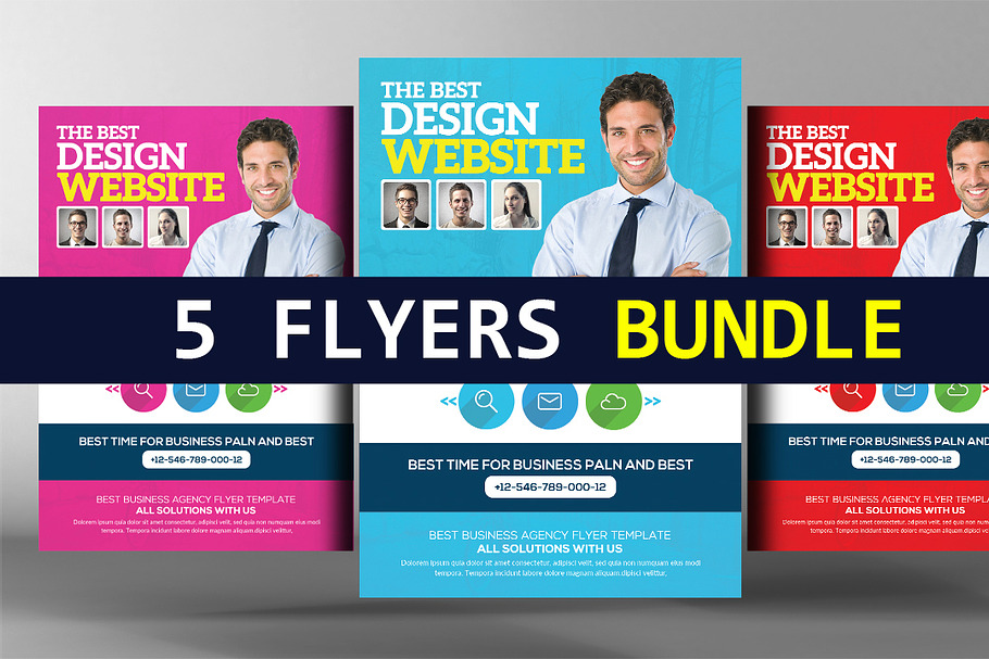 5 Website Design Agency Flyer Bundle in Flyer Templates - product preview 8
