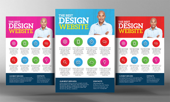 5 Website Design Agency Flyer Bundle in Flyer Templates - product preview 1