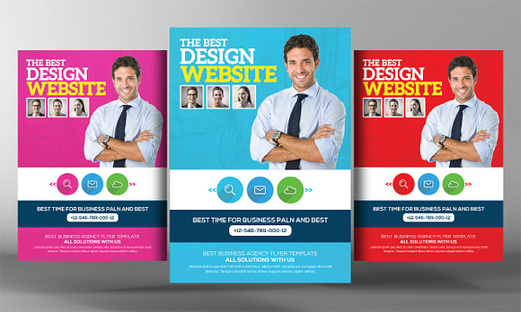 5 Website Design Agency Flyer Bundle in Flyer Templates - product preview 3