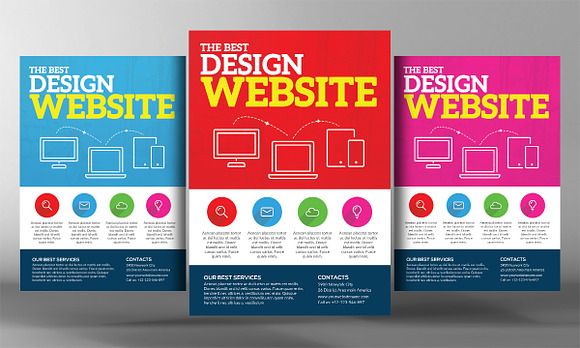 5 Website Design Agency Flyer Bundle in Flyer Templates - product preview 5
