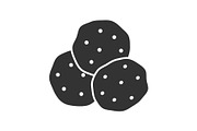 Chocolate chips glyph icon