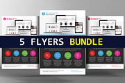 5 Website Design Flyers Bundle
