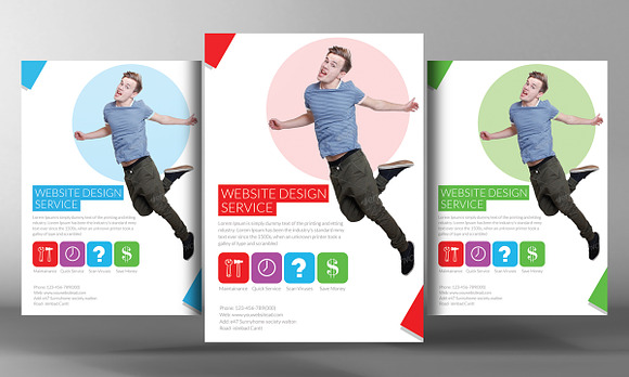 5 Website Design Flyers Bundle in Flyer Templates - product preview 3