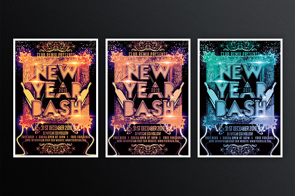 Happy New Year 2 in Flyer Templates - product preview 1
