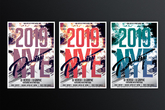 Happy New Year 3 in Flyer Templates - product preview 2