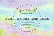 20 HAND PAINTED WATERCOLOUR TEXTURES