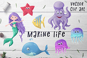 Marine life Set – Vector Clip art