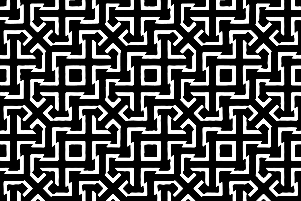 Black and White Ethnic Pattern in Patterns - product preview 8