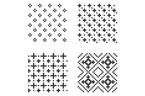 Pixel Seamless Pattern Big Set in Patterns - product preview 4