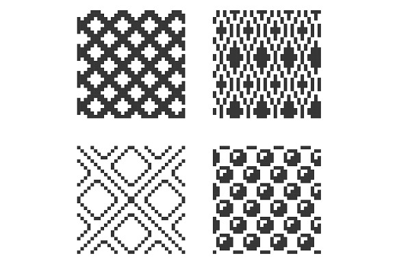 Pixel Seamless Pattern Big Set in Patterns - product preview 5