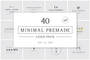 Minimal Premade Logo Bundle V02