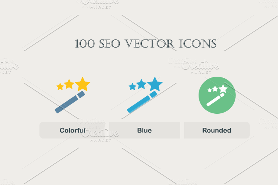 100 SEO Vector Icons
