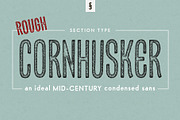 Cornhusker Rough | Condensed Font