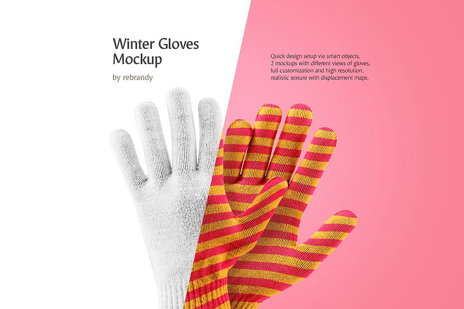 Winter Gloves Mockup in Product Mockups - product preview 8