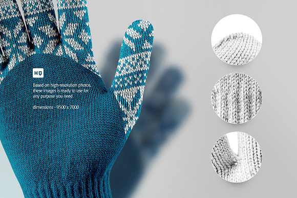 Winter Gloves Mockup in Product Mockups - product preview 2