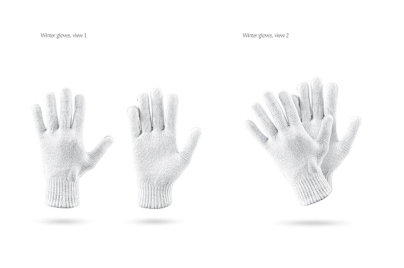 Winter Gloves Mockup in Product Mockups - product preview 3