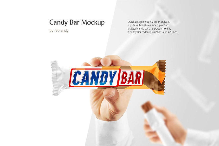 candy bar mockup in Product Mockups - product preview 8